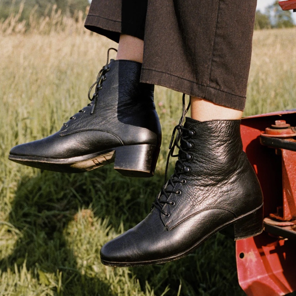 Christy Dawn The Dawn Boots Black Noir Leather